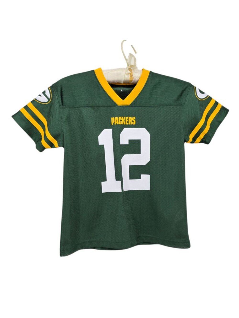 NFL Green Bay Packers Aaron Rodgers Boys Small Football Jersey Mesh Green No 12